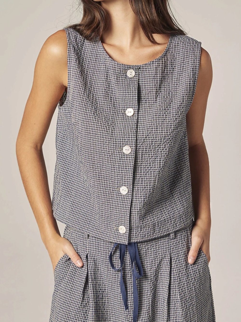 Plaid Button Down Top